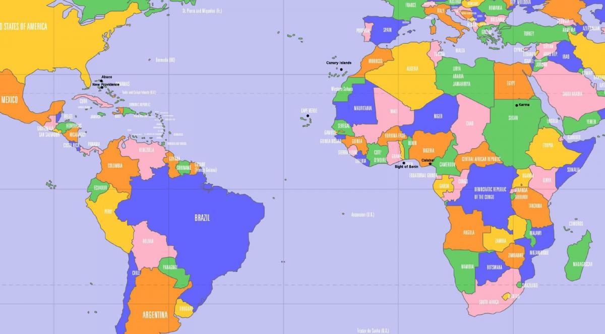 Dünya haritası üzerinde Cape Verde konumu 