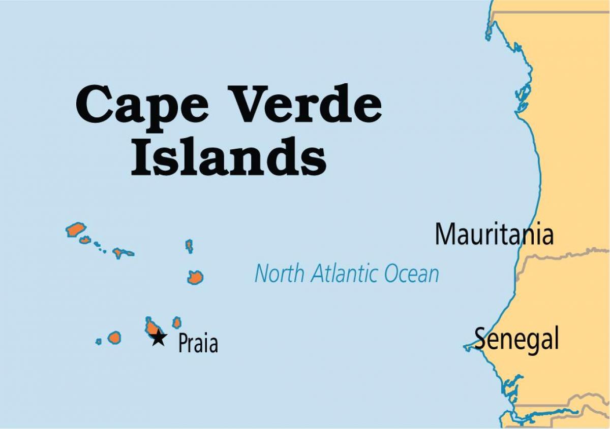 harita Cape Verde Adaları gösteriliyor 