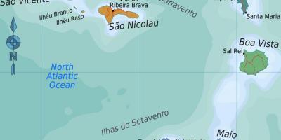 Cape Verde Adaları harita konumu