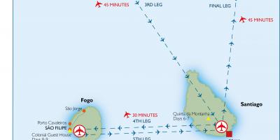 Cape Verde haritası havaalanları
