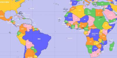 Dünya haritası üzerinde Cape Verde konumu 