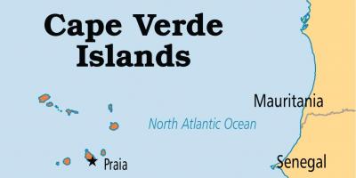 Harita Cape Verde Adaları gösteriliyor 